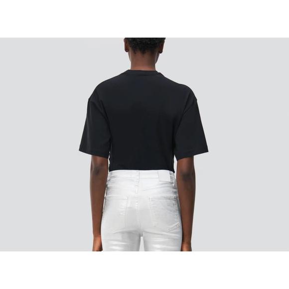 NEW JONATHAN SIMKHAI joline wrap tie t-shirt in black - Picture 5 of 5